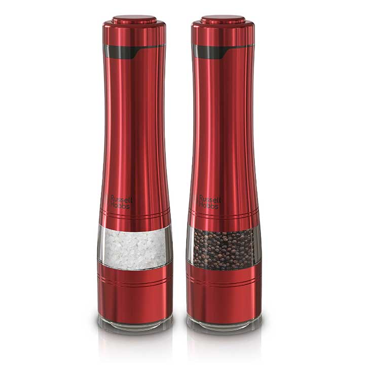 Red salt and sales pepper grinders